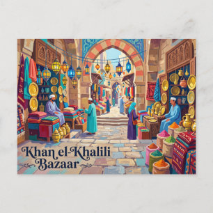 Postal Mercado Khan el-Khalili Egipto