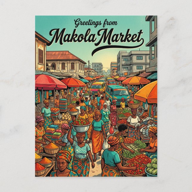 Postal Mercado Makola Ghana (Anverso)