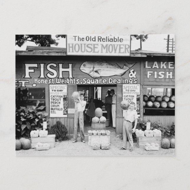 Postal Mercado Roadside, 1936 (Anverso)