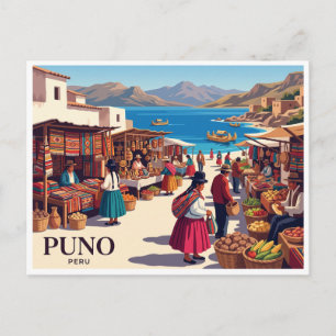 Postal Mercado Tradicional de Puno Perú