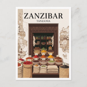 Postal Mercados de Especias de Stone Town Ciudad de Zanzí
