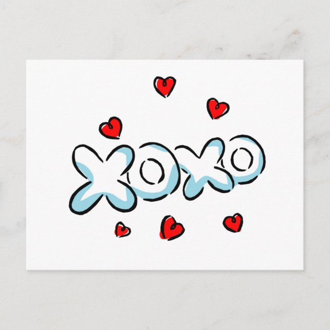 Postal Mercancías de abrazos y besos (Anverso)