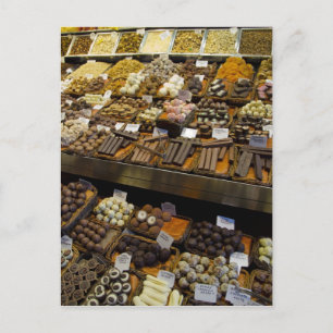 Postal Mercat de Sant José, caramelo de chocolate