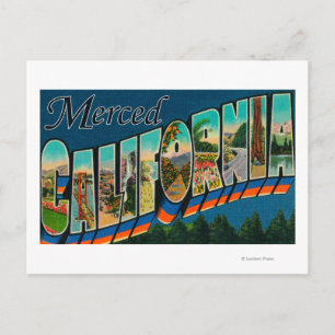 Postal Merced, California - Escenas de letras grandes