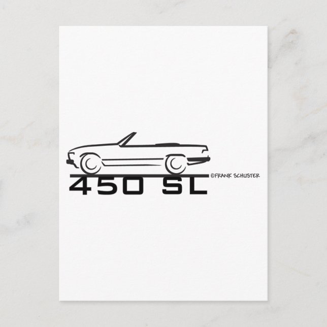 Postal Mercedes 450SL (Anverso)