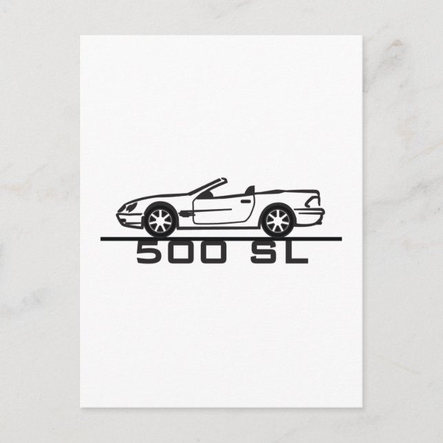 Postal Mercedes 500 SL Tipo 230 (Anverso)