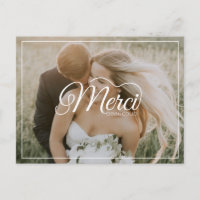 Merci Beaucoup Escritura Moderna Foto Boda
