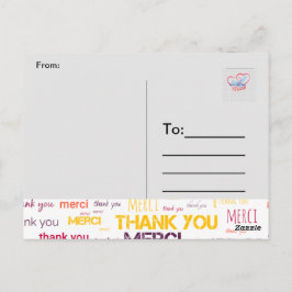 POSTAL MERCI, MERCI, MERCI - GRACIAS A POSTCARD