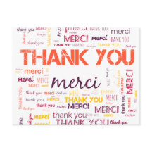 MERCI, MERCI, MERCI - GRACIAS A POSTCARD