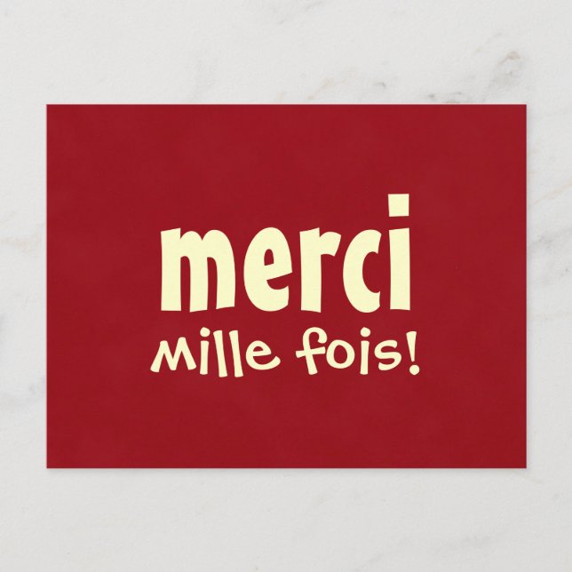 postal MERCI MILLE FOIS (Anverso)