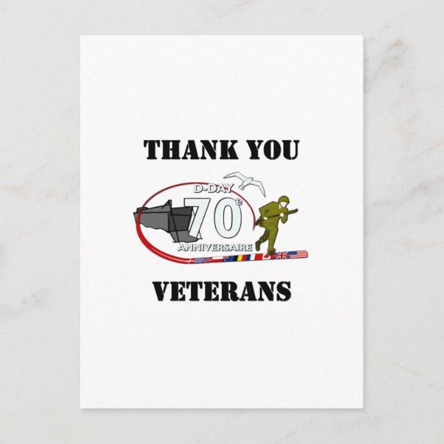 Postal Merci vétérans - Gracias veteranos (Anverso)