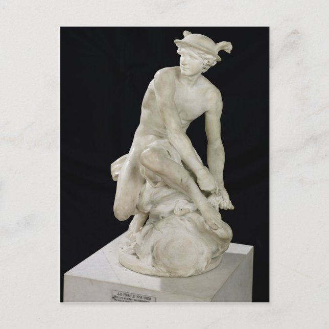 Postal Mercurio atando sus sandalias aladas, 1744 (Anverso)