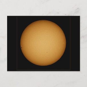 Postal Mercurio en tránsito a través del sol