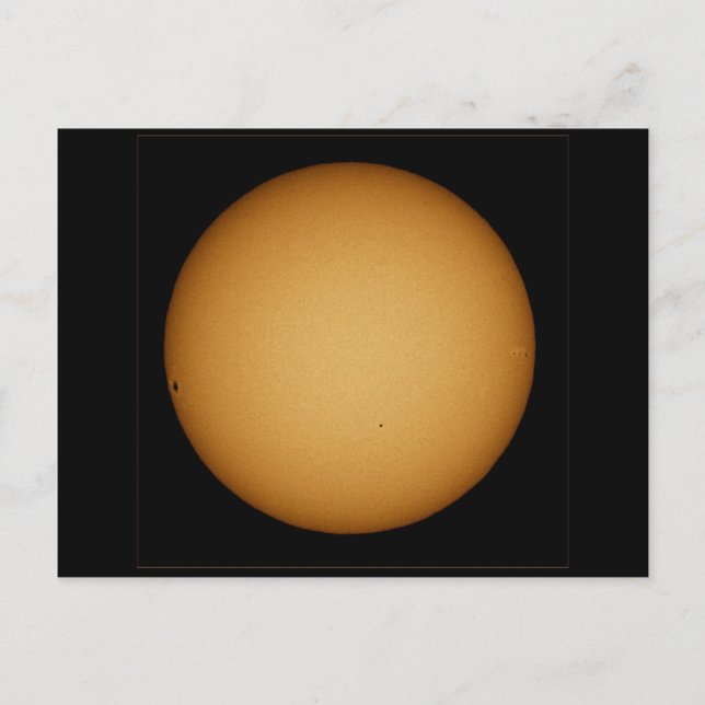 Postal Mercurio en tránsito a través del sol (Anverso)
