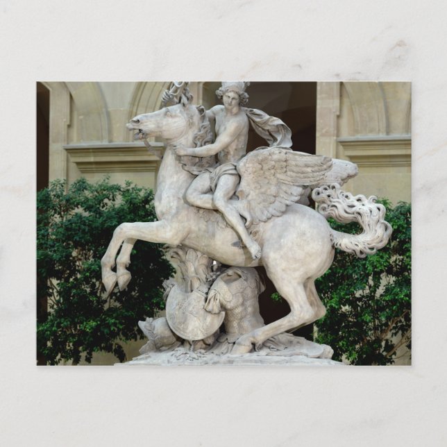 Postal Mercurio pasando Pegasus (Anverso)