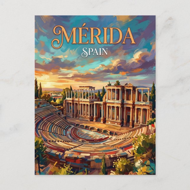 Postal Mérida España (Anverso)