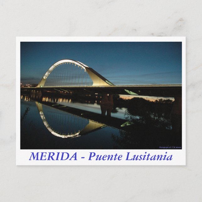 Postal MERIDA - Puente Lusitania (Anverso)