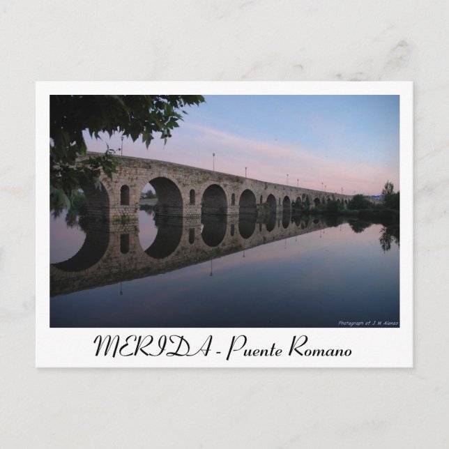 Postal MERIDA - Puente Romano (Anverso)