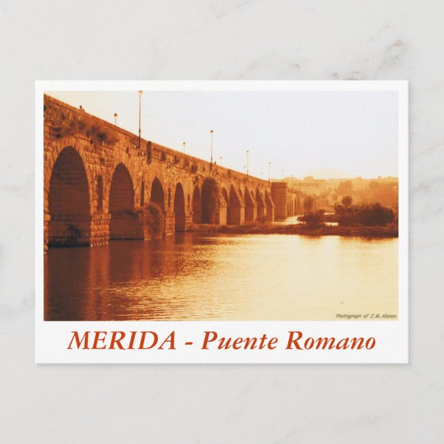 Postal MERIDA - Puente Romano (Anverso)
