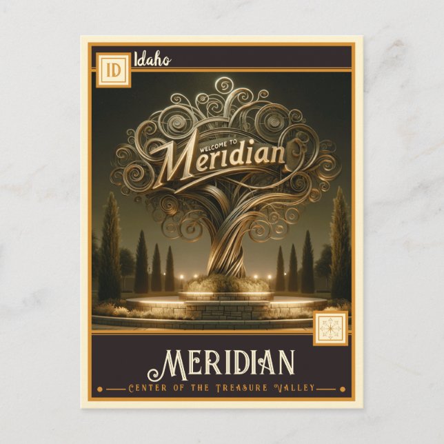 Postal Meridian, Idaho | Vintage (Anverso)