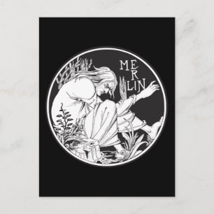 Postal Merlin Aubrey Beardsley