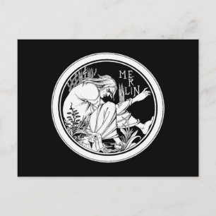 Postal "Merlin" por Aubrey Beardsley, 1893