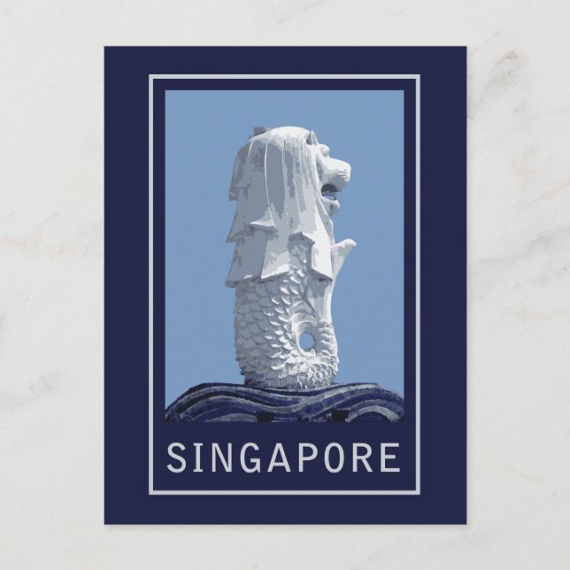 Postal Merlion de Singapur (Anverso)