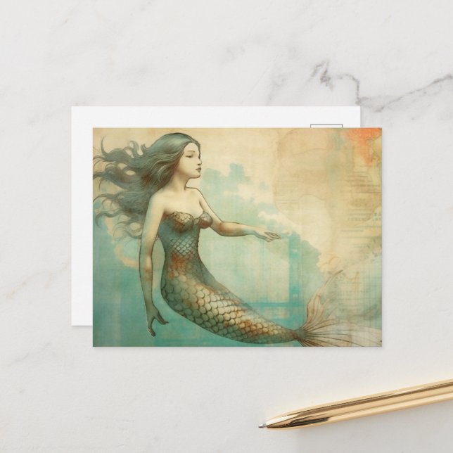 Postal Mermaid (Anverso/Reverso In Situ)