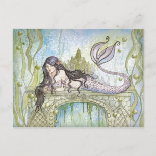 POSTAL MERMAID DE PELO NEGRO