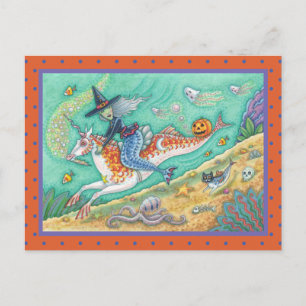 POSTAL MERMAID DE TESTIGO LATERAL, FANTASÍA DE MERHORSE U