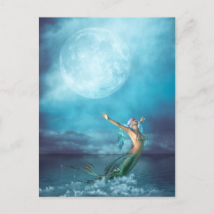 Postal Mermaid Moon
