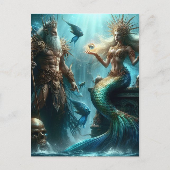 Postal Mermaid Poseidon (Anverso)