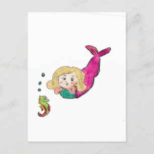 Postal Mermaid Seahorse