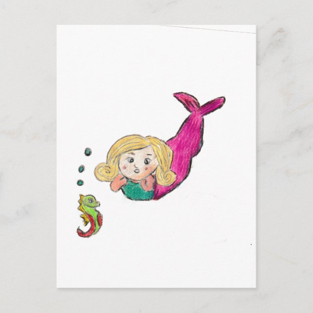 Postal Mermaid Seahorse (Anverso)