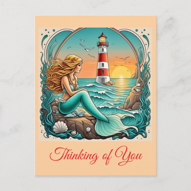 POSTAL " MERMAID'S SUNSET SERENADE " (Anverso)