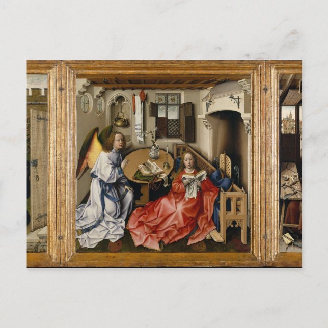 Postal Merode Alterpiece por Robert Campin (Anverso)