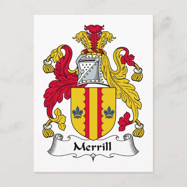 Postal Merrill Family Crest (Anverso)