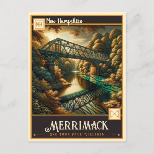 Postal Merrimack, Nuevo Hampshire Vintage