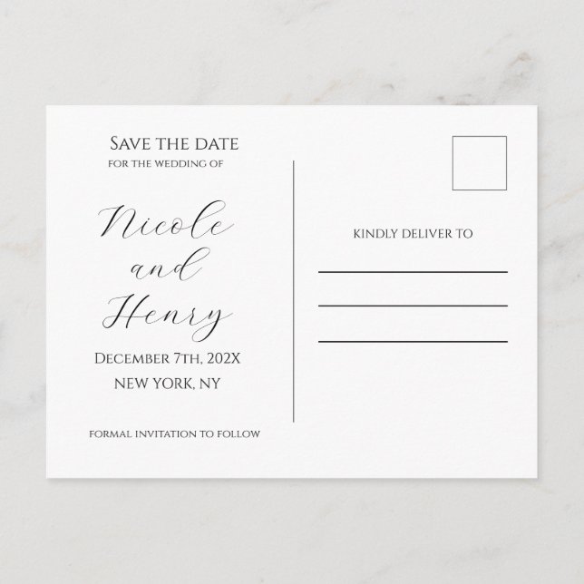 Postal Merry and Soon to be Married Boda Navidad  (Reverso)