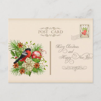 Postal Merry & Bright Minimal Christmas Post Card
