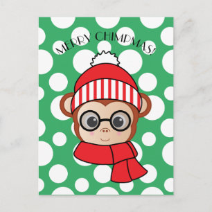 Postal Merry Chimpmas