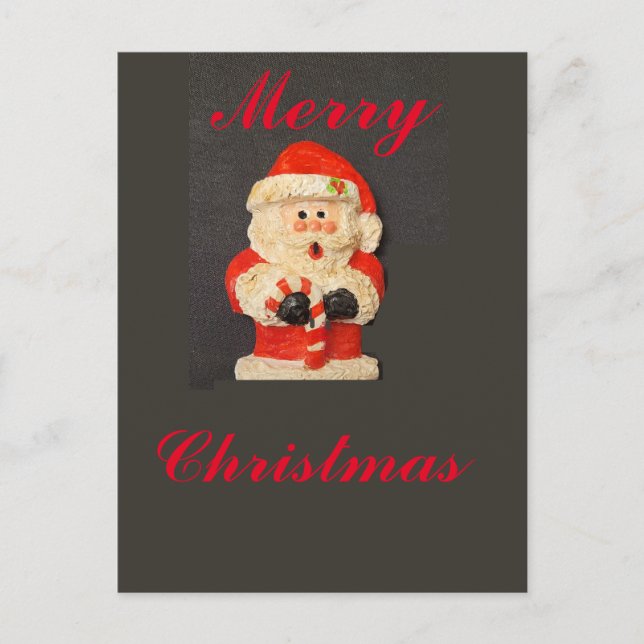 Postal MERRY CHRISRMAS CANDY CANE SANTA Postcard (Anverso)