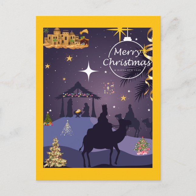 Postal Merry Christmas.  (Anverso)