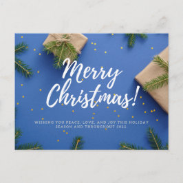 Postal Merry Christmas and Happy New Year
