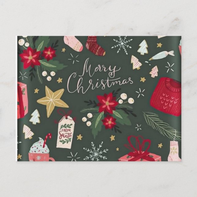 Postal Merry Christmas and happy New year  (Anverso)