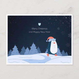 Postal Merry Christmas and Happy New Year 2024