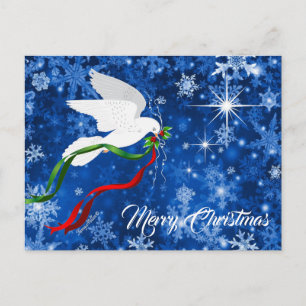 Postal Merry Christmas Dove
