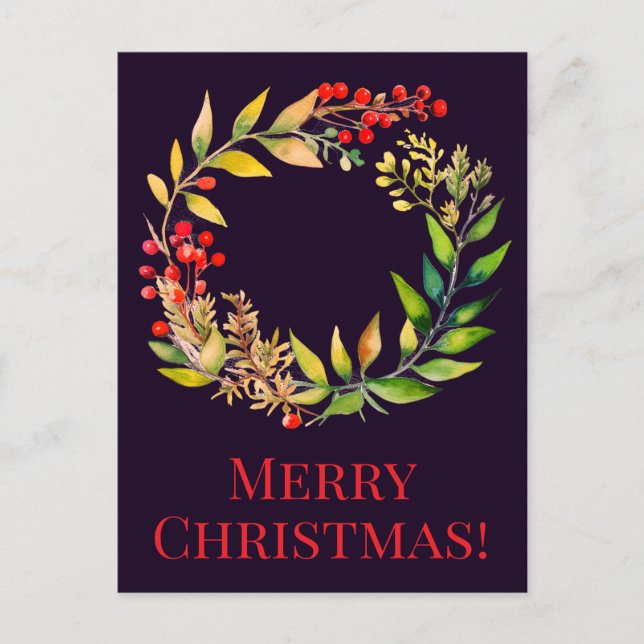 Postal Merry Christmas postcards (Anverso)
