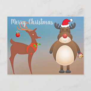 Postal Merry Christmas Reindeer Wristlet Purse