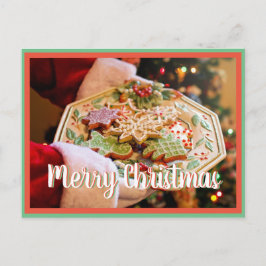 Postal Merry Christmas Santa cookie posttravesía